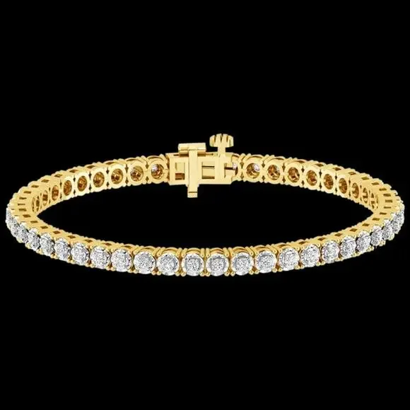 TENNIS BRACELETS 1 CARAT TW GENUINE DIAMOND CIRCLE LINK❗100% GUARANTEED❗️NEW
